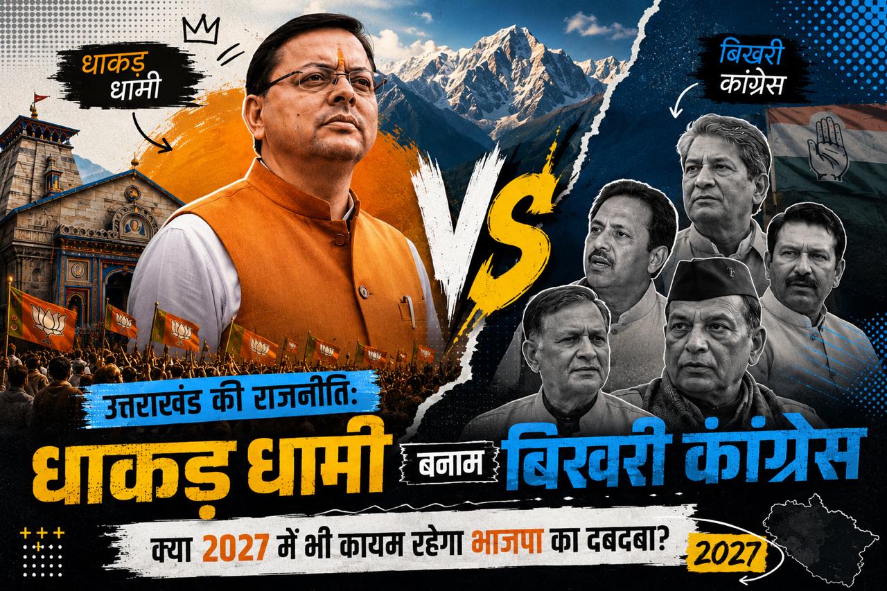 उत्तराखंड की राजनीति: धाकड़ धामी बनाम बिखरी कांग्रेस, क्या 2027 में भी कायम रहेगा भाजपा का दबदबा?
