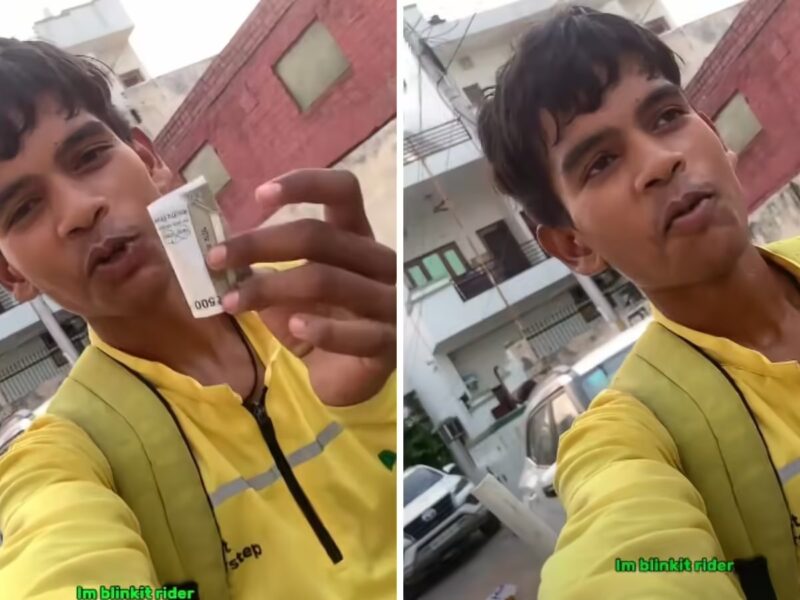 ₹15 के ऑर्डर पर ₹500 टिप: Blinkit राइडर की भावुक रील वायरल
