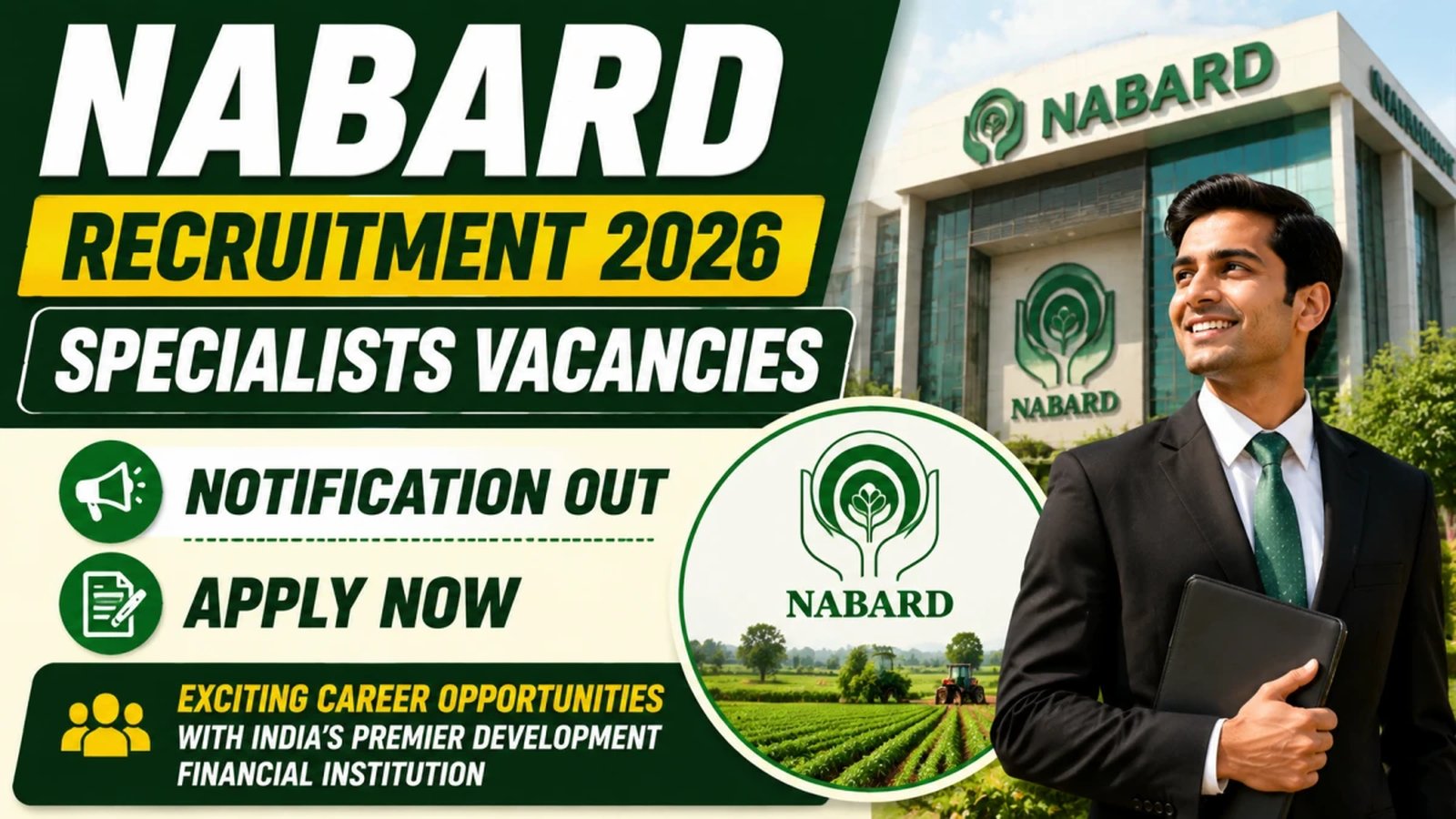 23 जुलाई आख़िरी तारीख: NABARD में 6 स्पेशलिस्ट पद, ₹24–45 लाख पैकेज—देरी से पहले अप्लाई करें