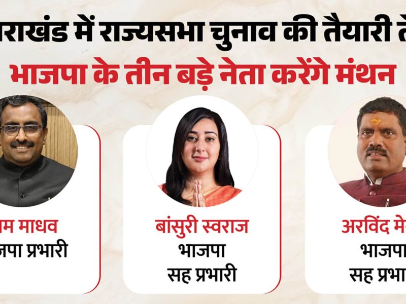 देहरादून में भाजपा कोर कमेटी की बैठक: राम माधव की मौजूदगी में राज्यसभा प्रत्याशी पर मंथन